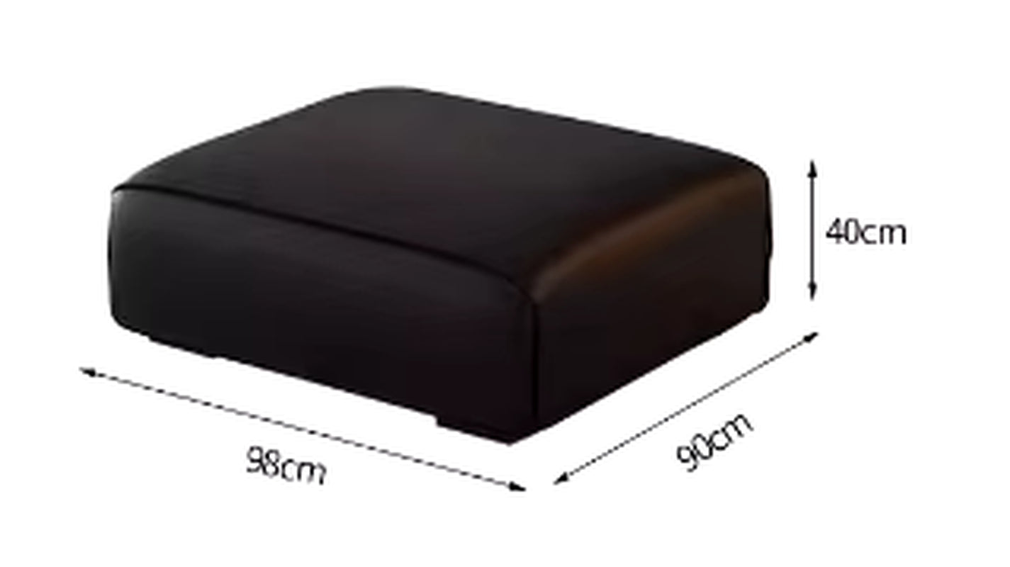 2024 Italian Luxury Leather Sofa Combination Modern Minimalist Black Cow Leather for Living Room Straight New Arrival
