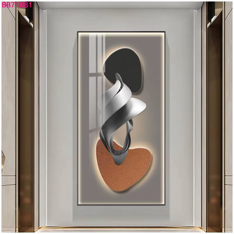 Abstract 3D Effect Crystal Porcelain Painting Wall Art Fish Picture Print for Home Decoration Tableau Mural Painting Art