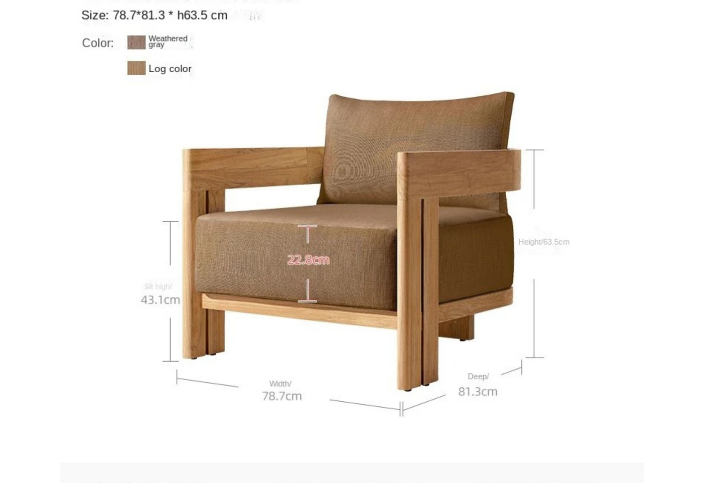Nordic Terra | Teak Balcony & Patio Sofa Set – All-Weather Outdoor Lounge for Garden & Villa Living