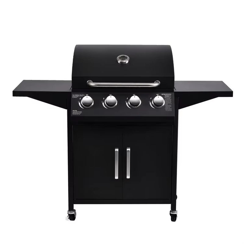CE 2 in 1 Charcoal and Gas Combo Barbecue BBQ Gas Grills Large Capacity Cooking Area with Thermometer