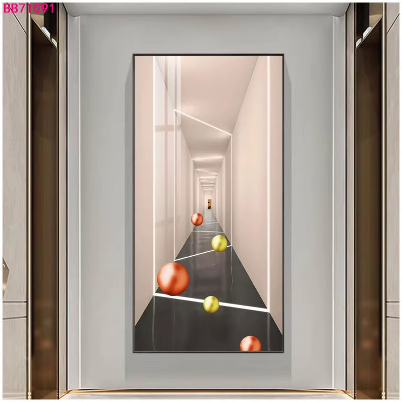 Abstract 3D Effect Crystal Porcelain Painting Wall Art Fish Picture Print for Home Decoration Tableau Mural Painting Art