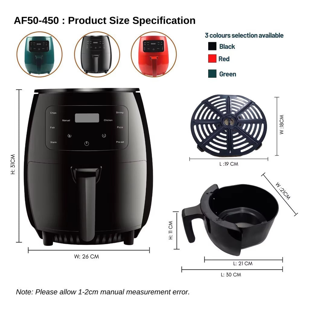 China Sells Multifunctional Smart New 6L Electric Digital Oven Cooker Hot Steam Stainless Steel Air Fryers Machine for Sale