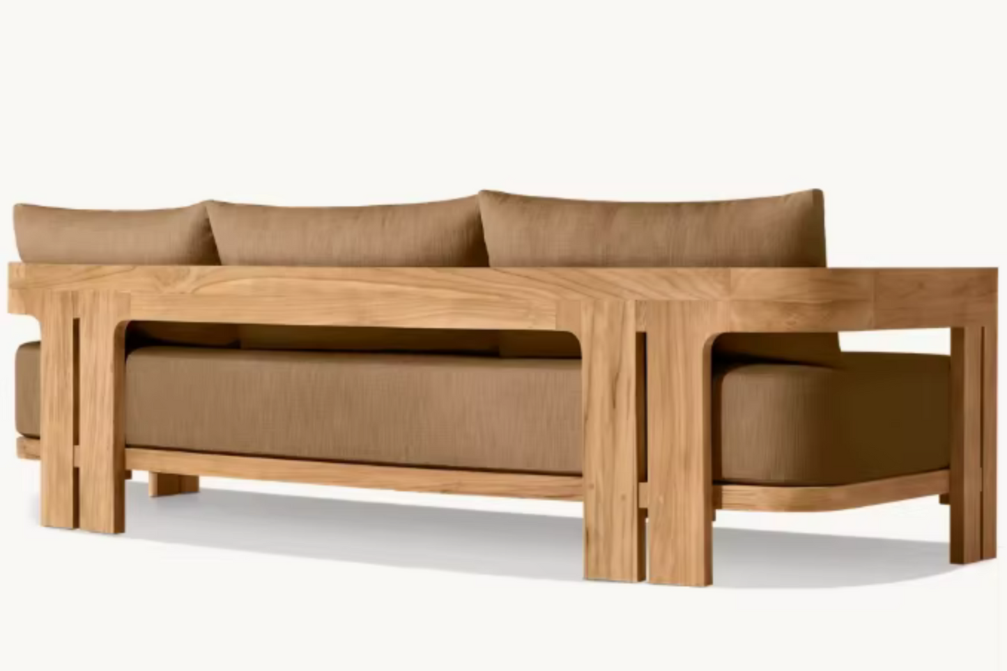Nordic Terra | Teak Balcony & Patio Sofa Set – All-Weather Outdoor Lounge for Garden & Villa Living