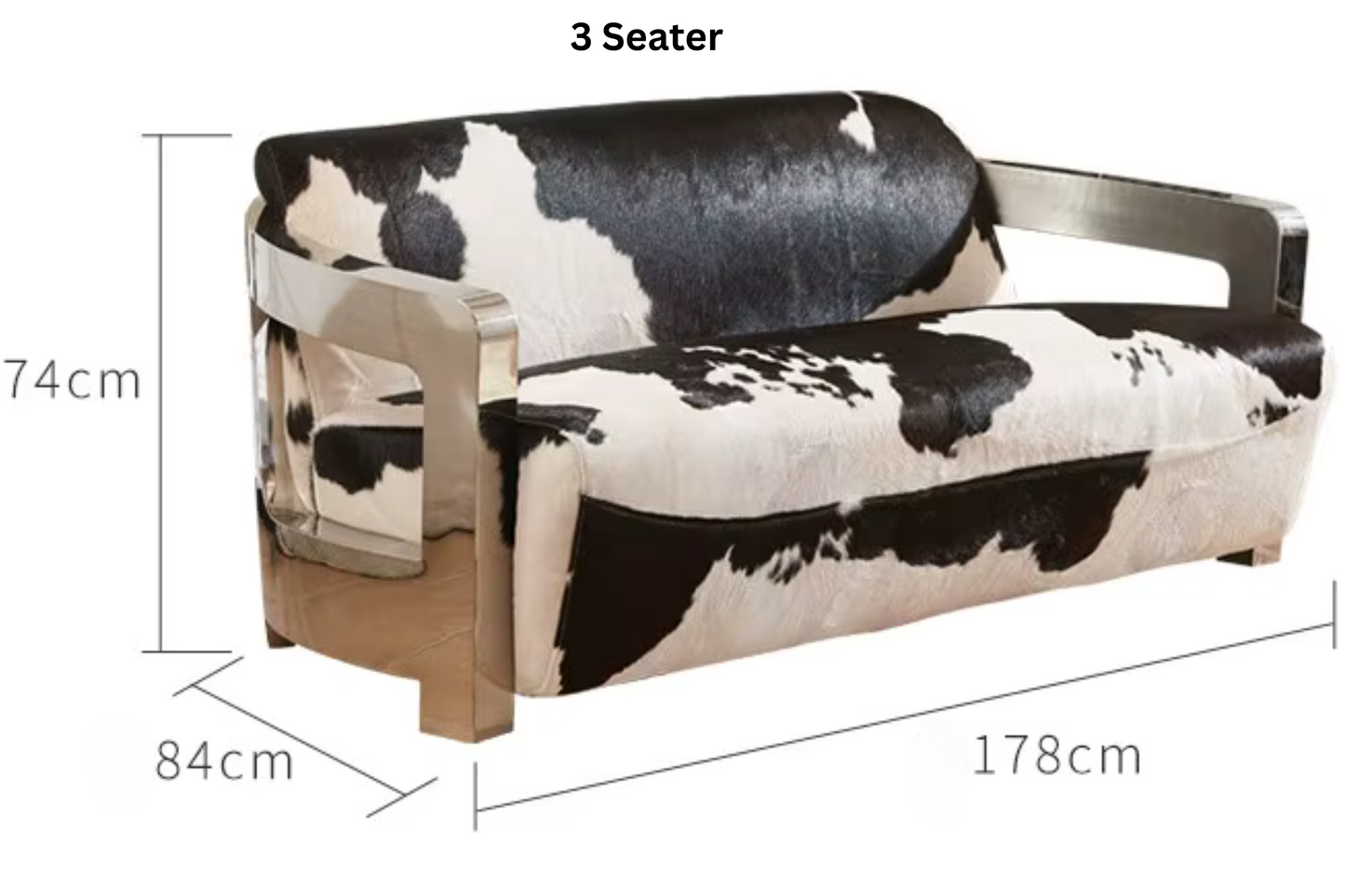 Aviator Luxe | Retro Cowhide Leather & Aluminum Industrial Loft Chair