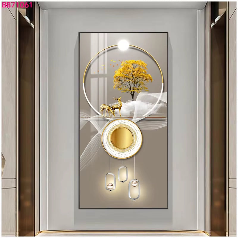 Abstract 3D Effect Crystal Porcelain Painting Wall Art Fish Picture Print for Home Decoration Tableau Mural Painting Art