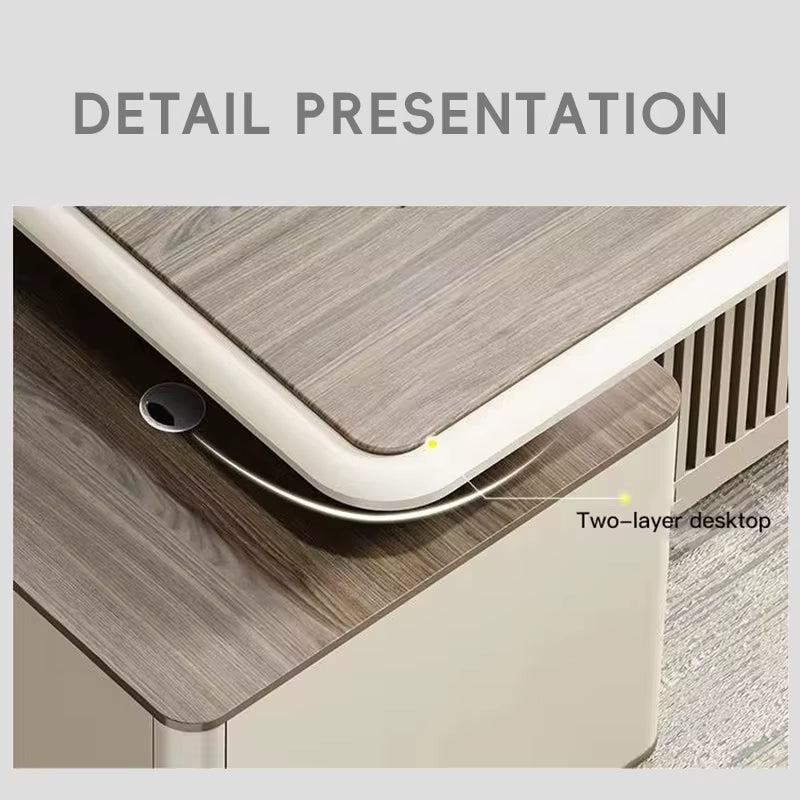 2024 Custom Commercial Furniture Modern High Density Board Boss Office Table Ceo Executive Manager Ceo President Desk