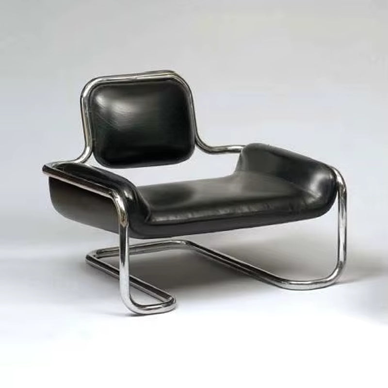 Nordic Designer Stainless Steel Convex Lounge Chair for Living Room and Private Spaces