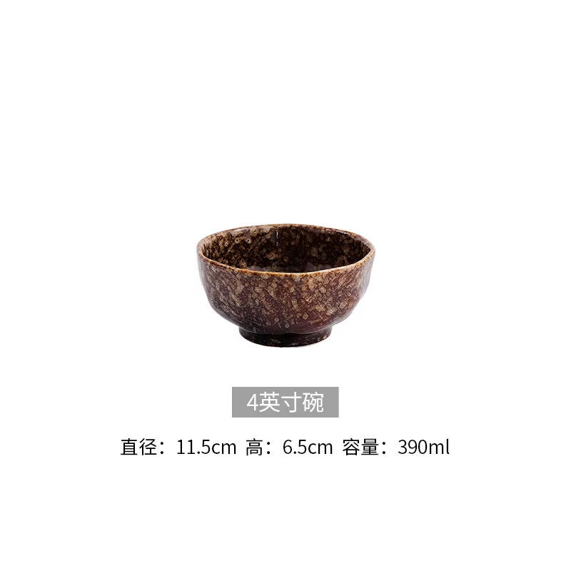 2023 Creative Japanese Style Ceramic Dishes & Plates Bowls Set Vintage Dish Steak Plate for Household Restaurant Porcelain