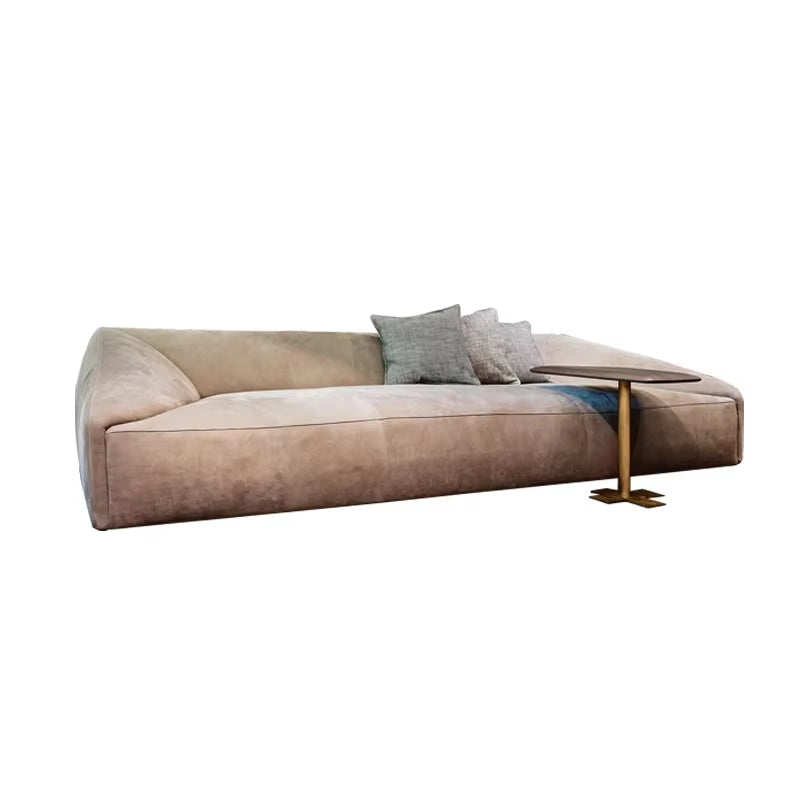 2024 Contemporary Italian Luxury Velvet Sectional Sofa Set with Legless Design for Living Room