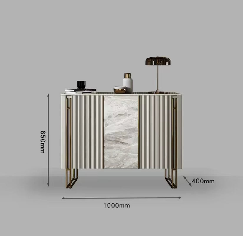 Home Modern Light Luxury Porch Cabinet Italian Rock Plate Decorative Door Entry Kitchen Sideboard Large Stylish Shoe Cabinet