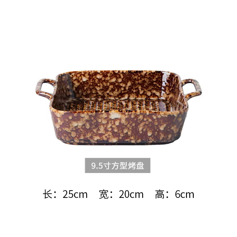 2023 Creative Japanese Style Ceramic Dishes & Plates Bowls Set Vintage Dish Steak Plate for Household Restaurant Porcelain