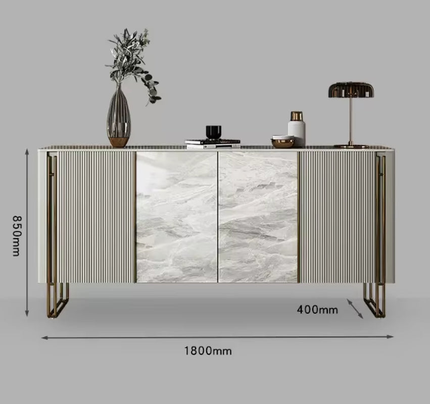 Home Modern Light Luxury Porch Cabinet Italian Rock Plate Decorative Door Entry Kitchen Sideboard Large Stylish Shoe Cabinet