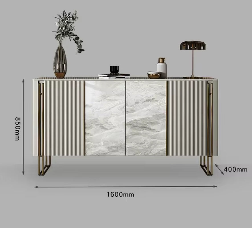 Home Modern Light Luxury Porch Cabinet Italian Rock Plate Decorative Door Entry Kitchen Sideboard Large Stylish Shoe Cabinet