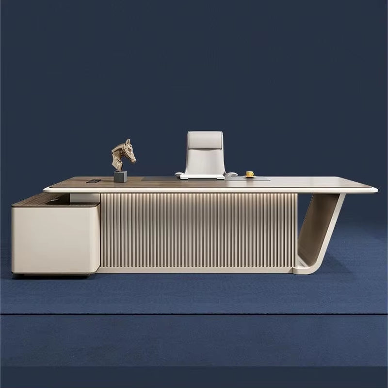 2024 Custom Commercial Furniture Modern High Density Board Boss Office Table Ceo Executive Manager Ceo President Desk