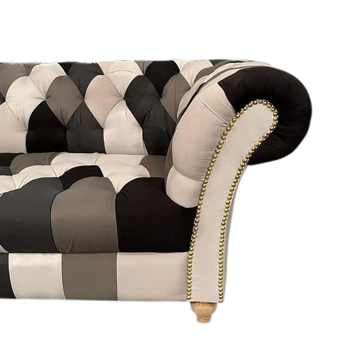 The Windsor Chesterfield | Multicolor Tufted 3-Seater Fabric Sofa