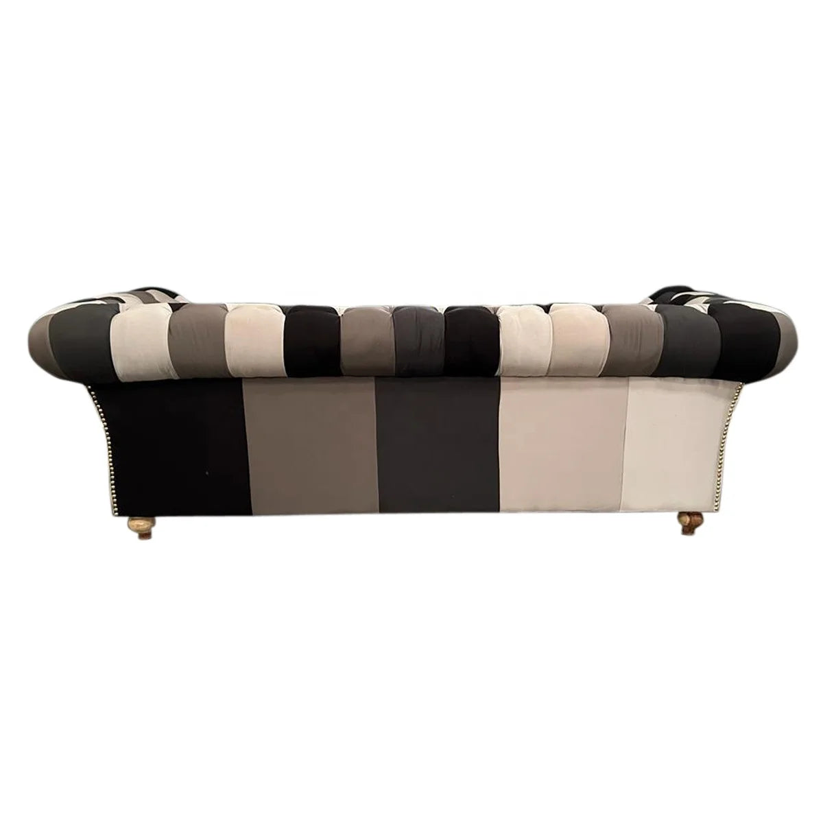 The Windsor Chesterfield | Multicolor Tufted 3-Seater Fabric Sofa