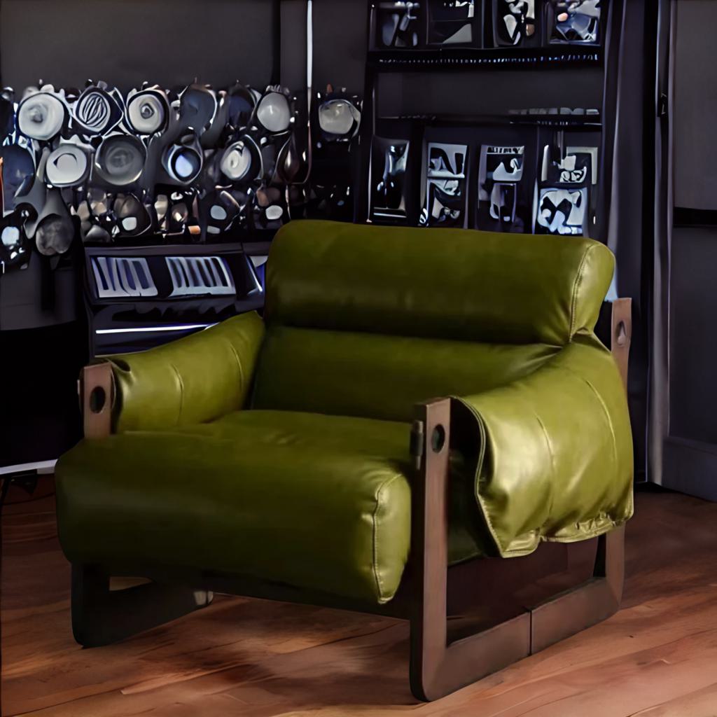Nordic Grace | Modern Fabric Lounge Dining Chair with Solid Wood Elegance