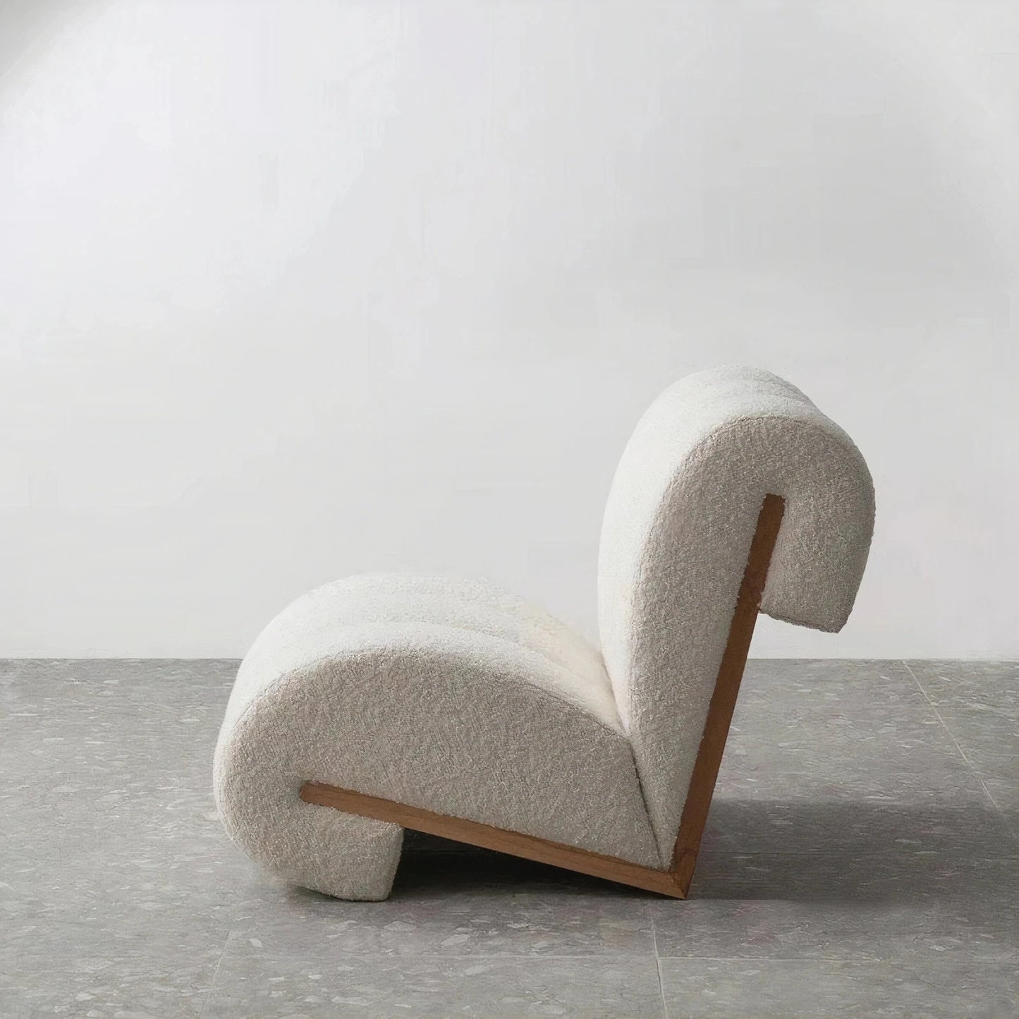 Nordic Wool Lounge Chair – Contemporary Solid Wood Armchair for Modern Living Spaces