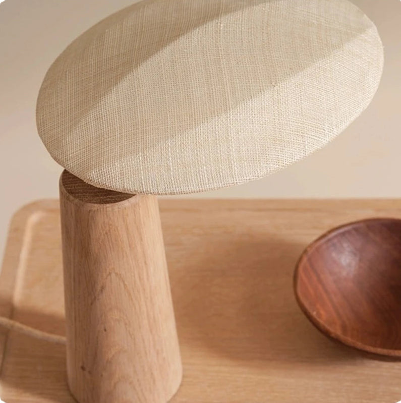 Zen Glow | Wabi-Sabi Wooden Table Lamp – Minimalist Bedside & Art Deco Lighting