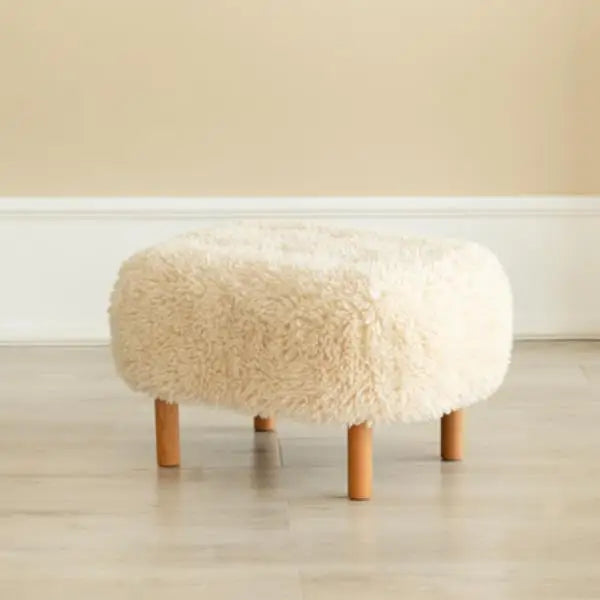 Italian Luxury Faux fur Wool Sheepskin Accent Lounge Chair – Modern Elegance