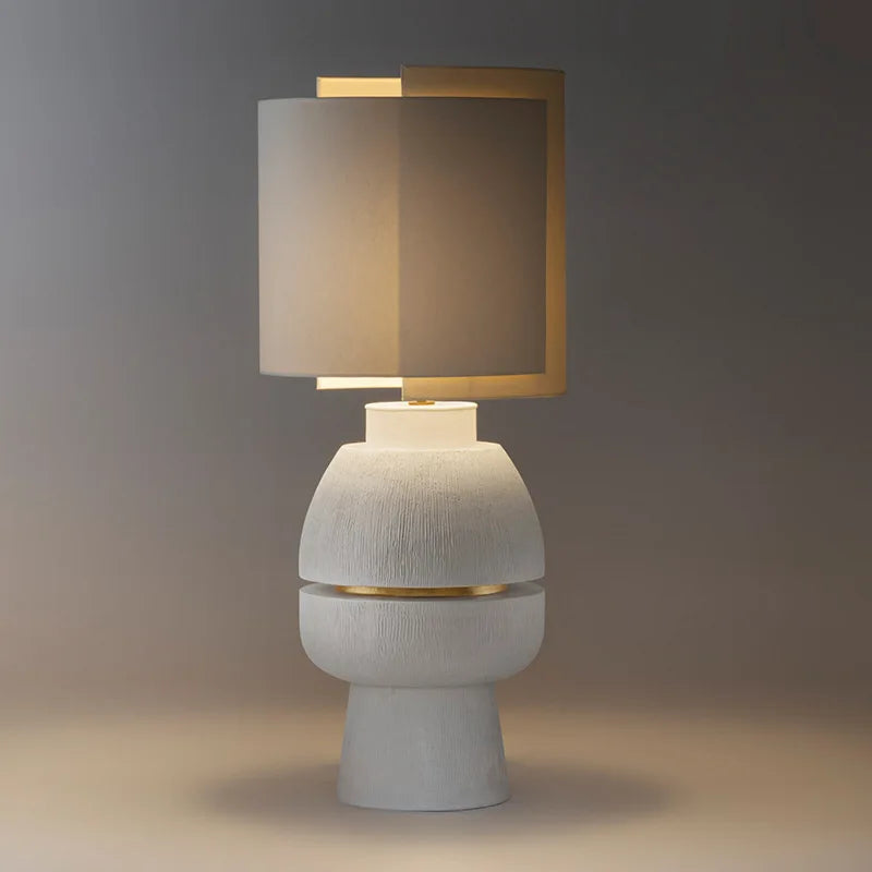 Lunar Glow | Handcrafted Yellow Cave Stone LED Table Lamp – Nordic Wabi-Sabi Elegance