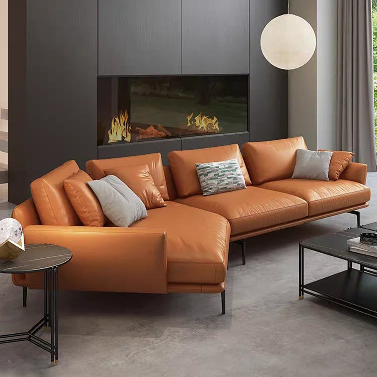Imperial Luxe | European Leather Sectional Sofa – Modern Corner Couch Set for Elegant Living
