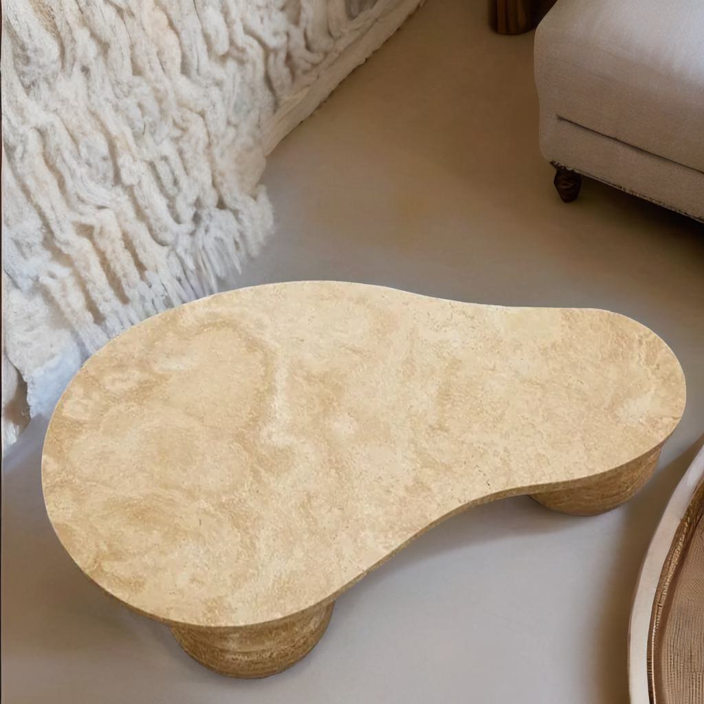 Calacatta Viola Sphere-Base Marble Coffee Table – Modern Luxury Centerpiece