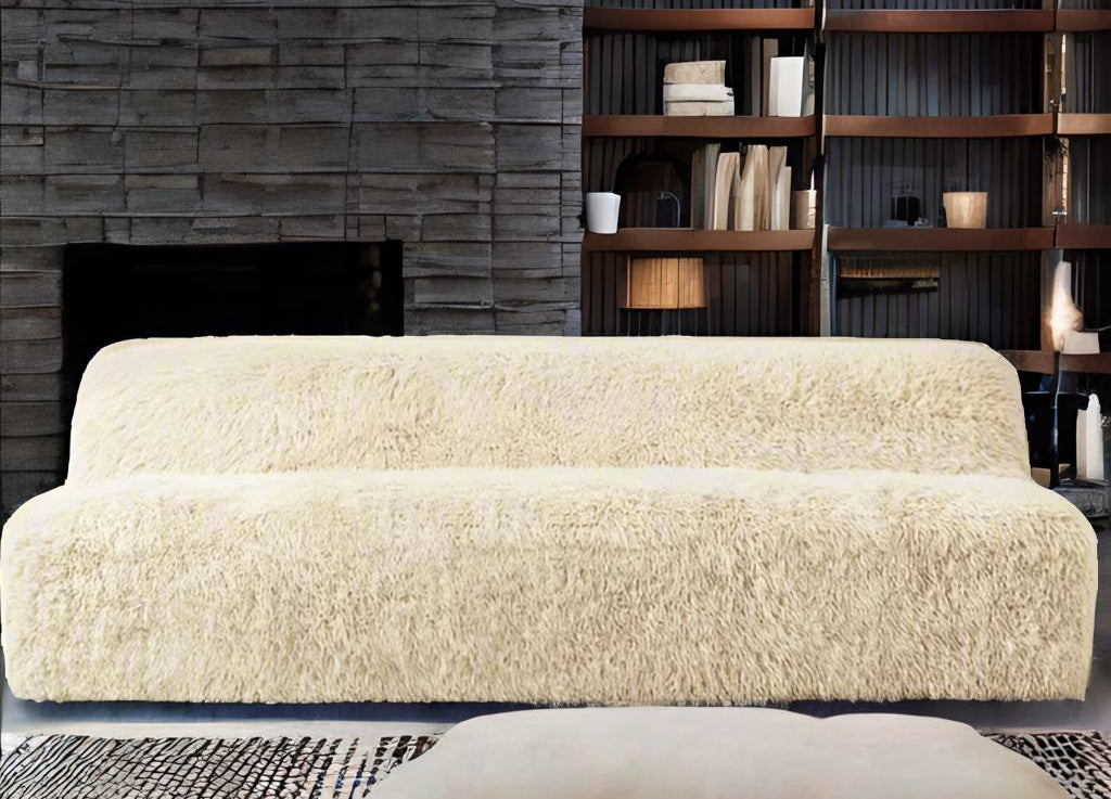 Arctic Luxe | Handcrafted Sheepskin & Hardwood Sofa – Ultimate Living Room Elegance