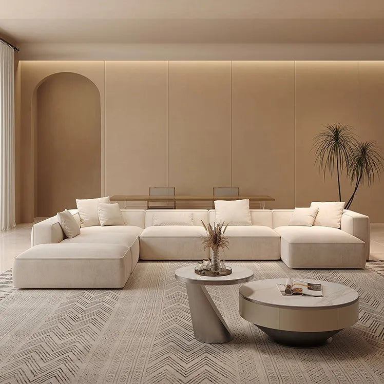 Velvé Luxe | Modern Velvet L-Shape Modular Sectional Sofa – Salon & Lounge Elegance