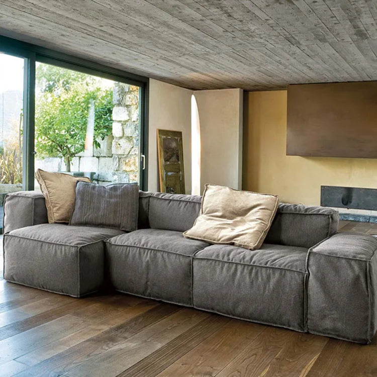 Nordic Haven | Minimalist Linen Sofa Set – Modern Comfort & Timeless Elegance
