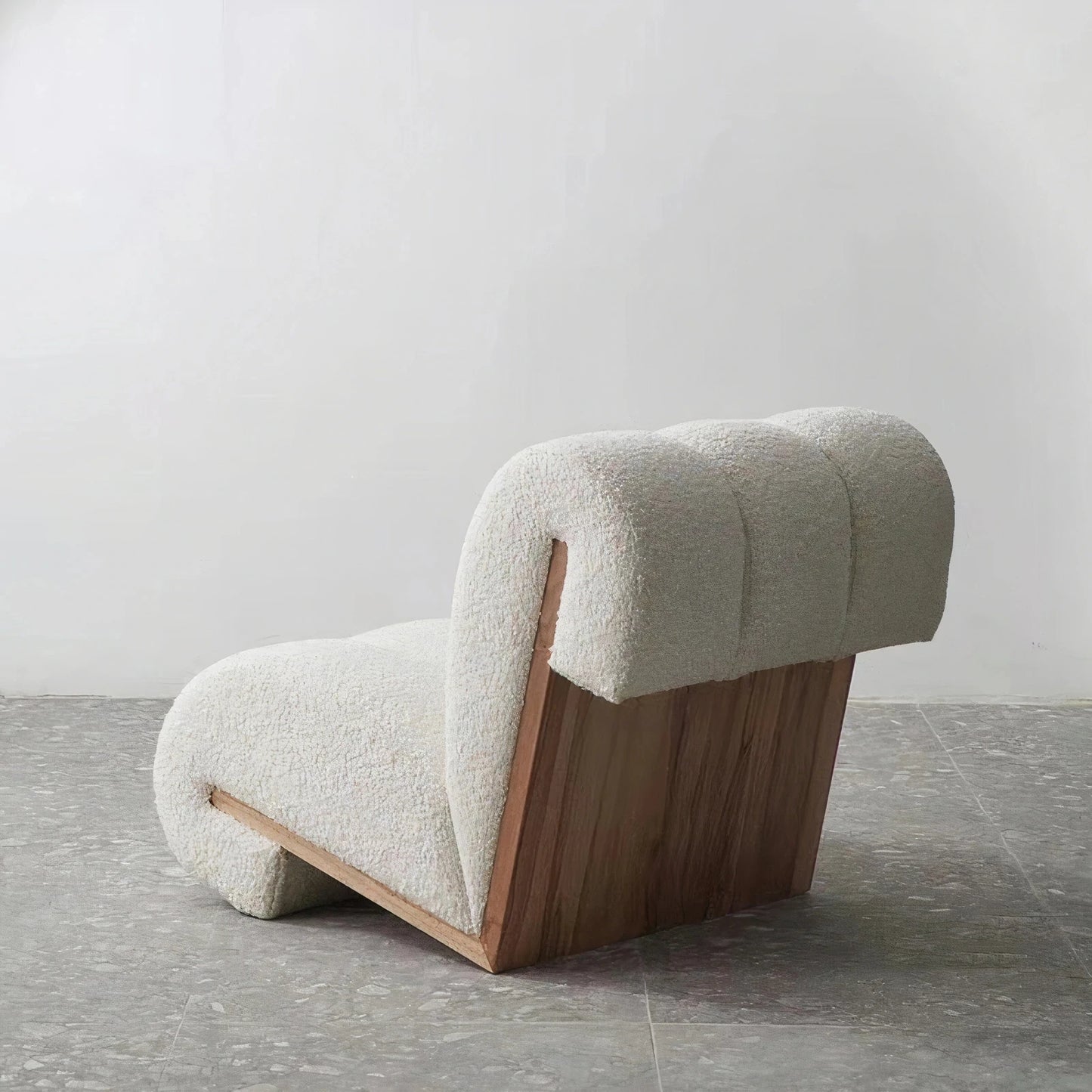 Nordic Wool Lounge Chair – Contemporary Solid Wood Armchair for Modern Living Spaces