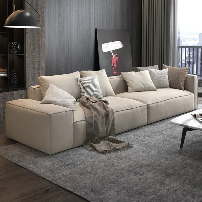 Tofu Luxe | Italian Light Luxury Modular Microfiber Sofa – Modern Living Elegance