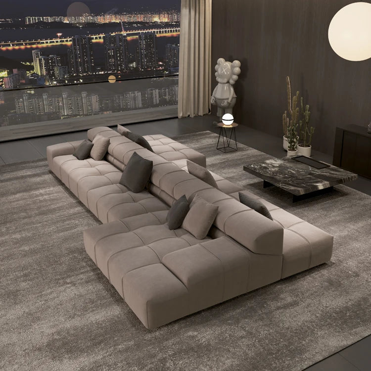 Modern Couch Double Sided Living Room Sofa Two-way Sitting Movable Backrest Suitable for Horizontal Hall Sofas