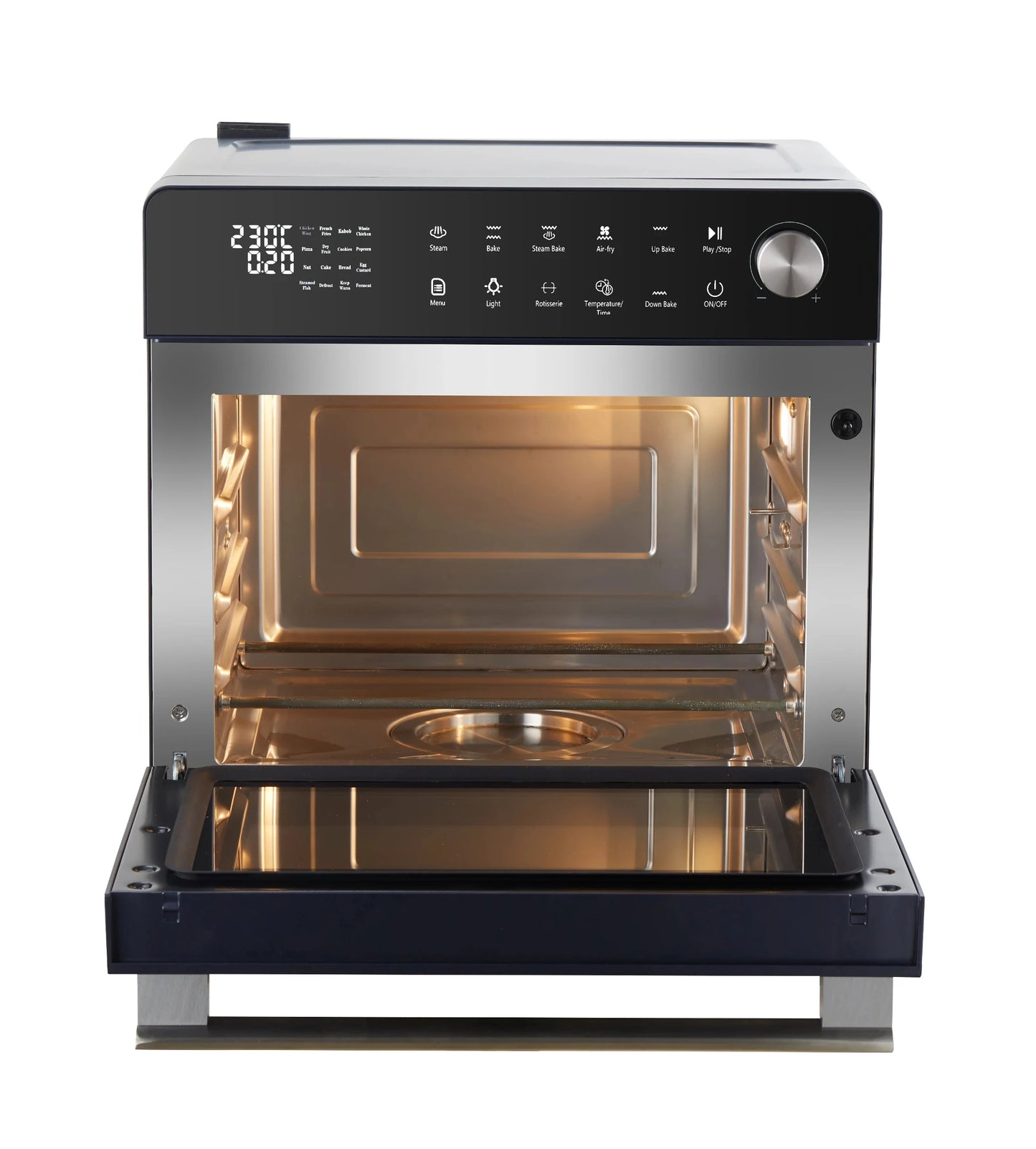 16-In-1 Multi-Functional 20L Steam Oven with Steaming, Air Fryer, Baking, Rotisserie, Slow Cook, and Keep Warm Functions