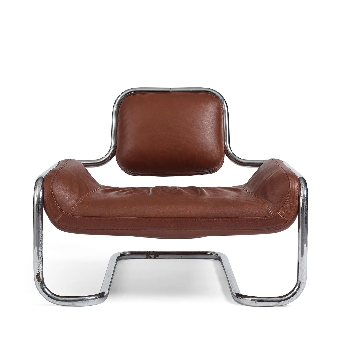 Nordic Designer Stainless Steel Convex Lounge Chair for Living Room and Private Spaces