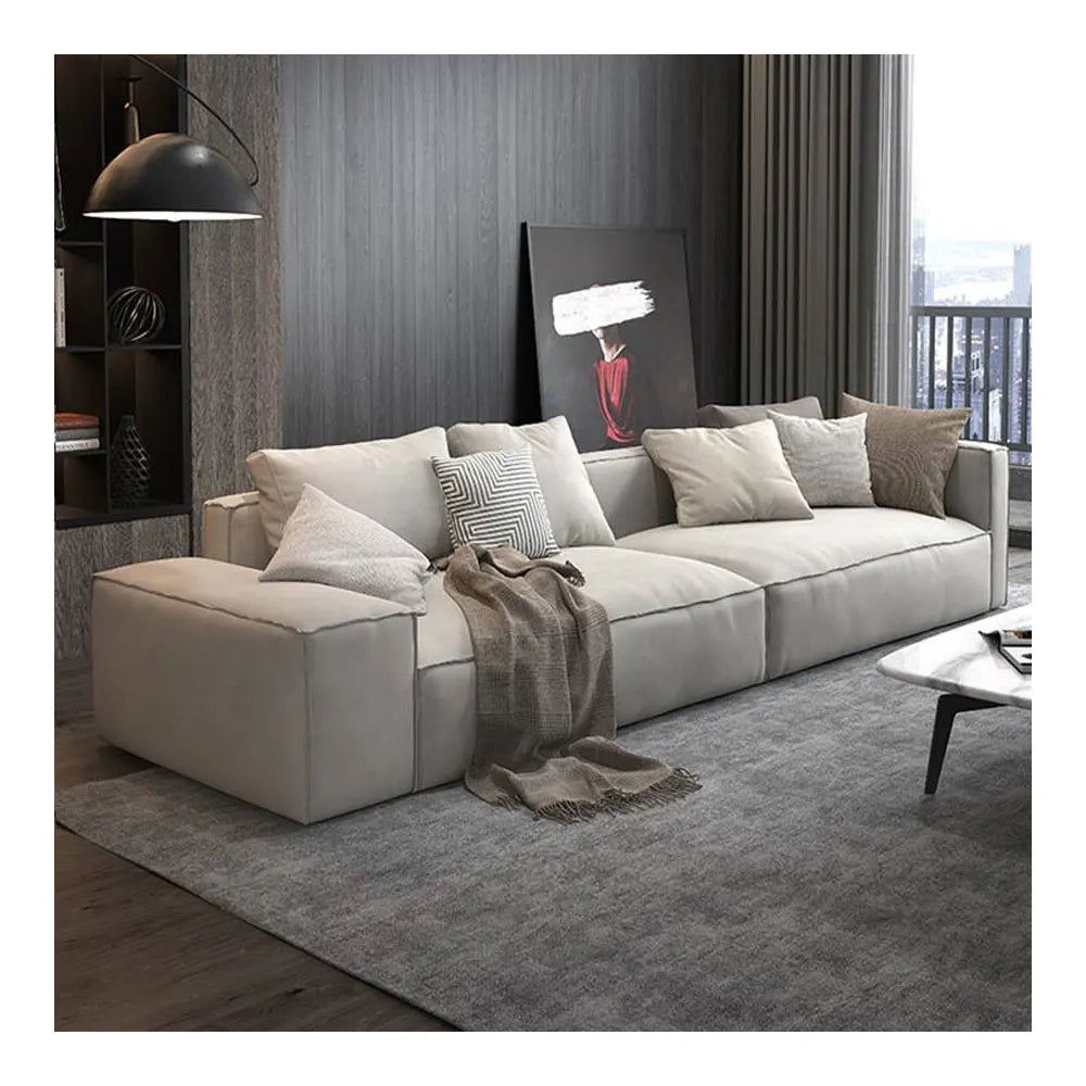 Tofu Luxe | Italian Light Luxury Modular Microfiber Sofa – Modern Living Elegance