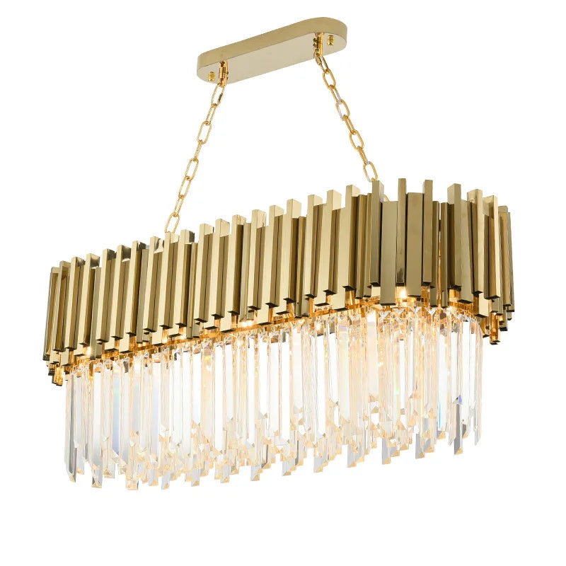 Grandeur Glow | Modern Luxury Crystal LED Chandelier – American Style Statement Lighting
