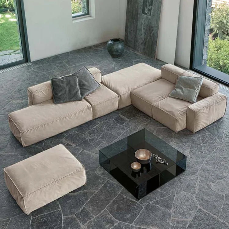 Nordic Haven | Minimalist Linen Sofa Set – Modern Comfort & Timeless Elegance