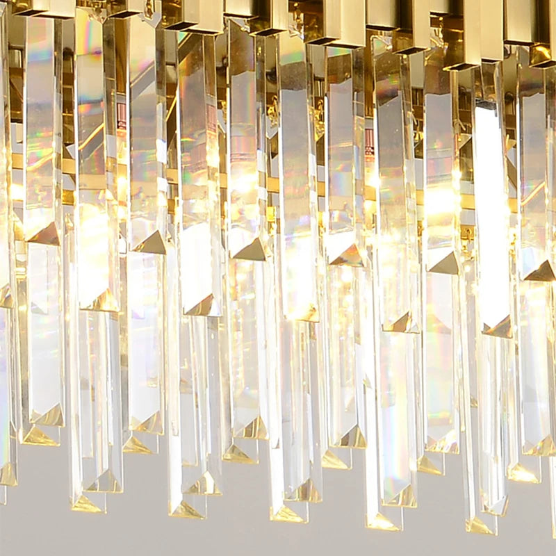 Grandeur Glow | Modern Luxury Crystal LED Chandelier – American Style Statement Lighting