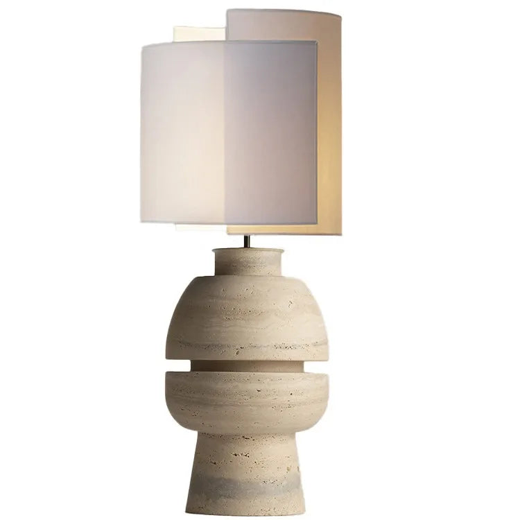 Lunar Glow | Handcrafted Yellow Cave Stone LED Table Lamp – Nordic Wabi-Sabi Elegance