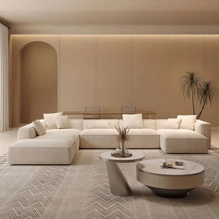 Velvé Luxe | Modern Velvet L-Shape Modular Sectional Sofa – Salon & Lounge Elegance