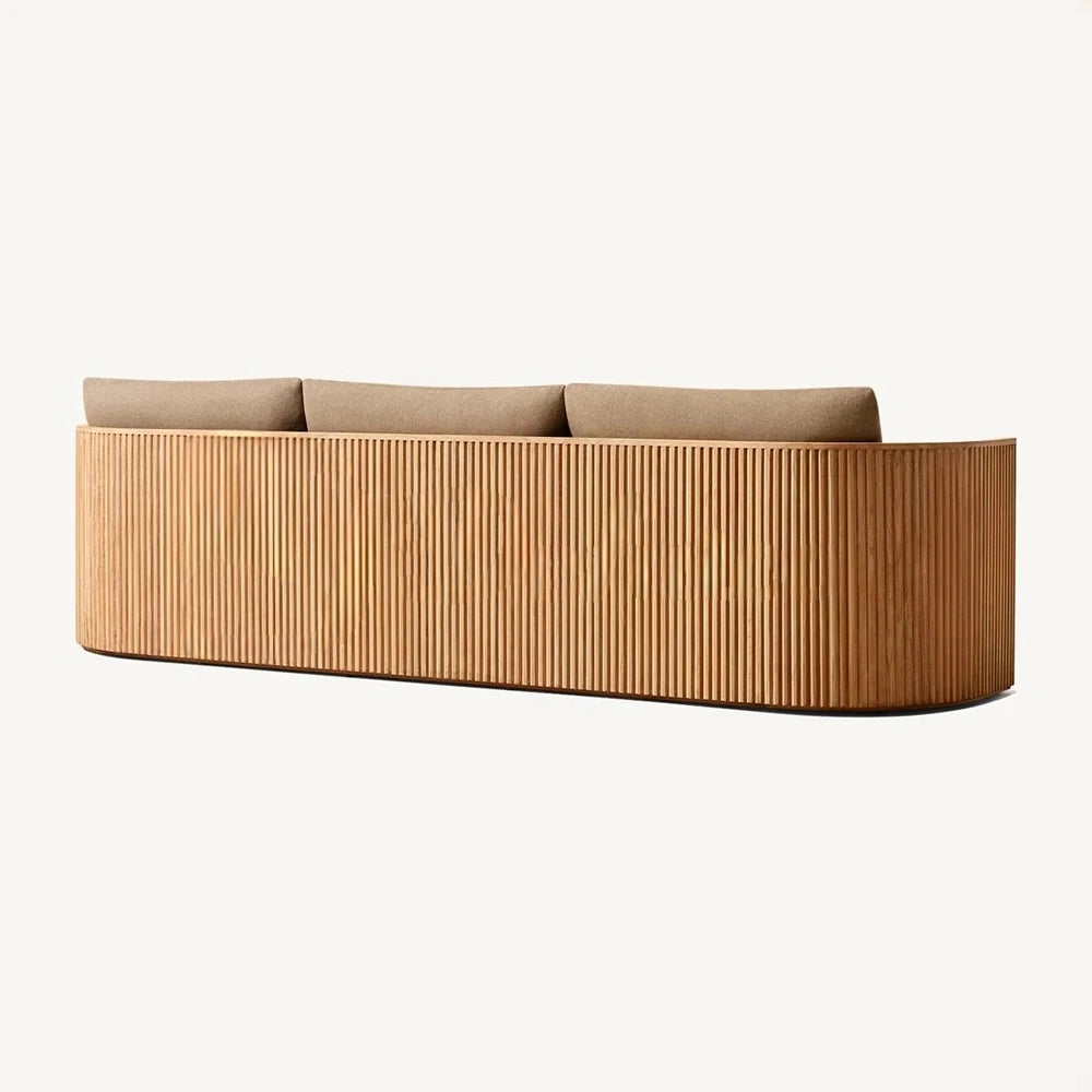 Defaico Haven | Teak Outdoor Patio Sofa Set – Modern Luxury for Garden, Courtyard & Terrace