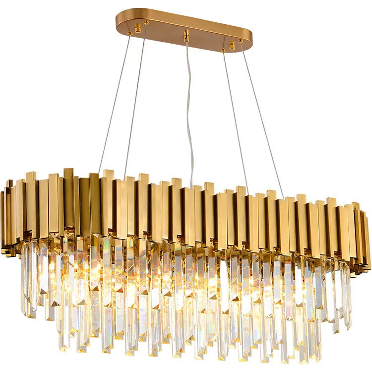 Grandeur Glow | Modern Luxury Crystal LED Chandelier – American Style Statement Lighting