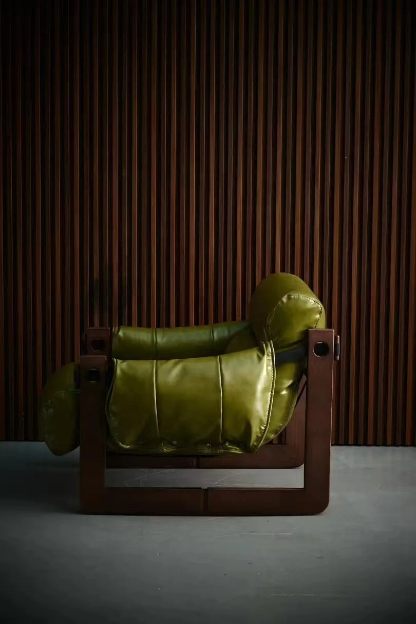 Nordic Grace | Modern Fabric Lounge Dining Chair with Solid Wood Elegance