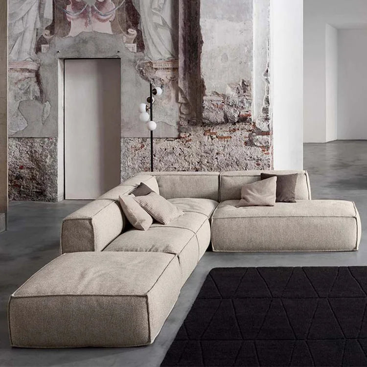 Nordic Haven | Minimalist Linen Sofa Set – Modern Comfort & Timeless Elegance