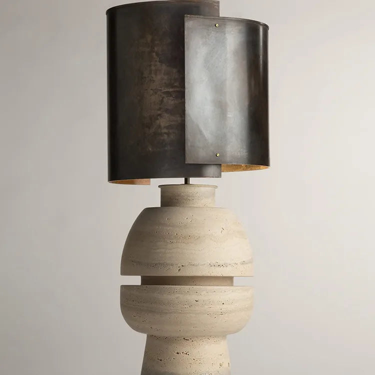 Lunar Glow | Handcrafted Yellow Cave Stone LED Table Lamp – Nordic Wabi-Sabi Elegance