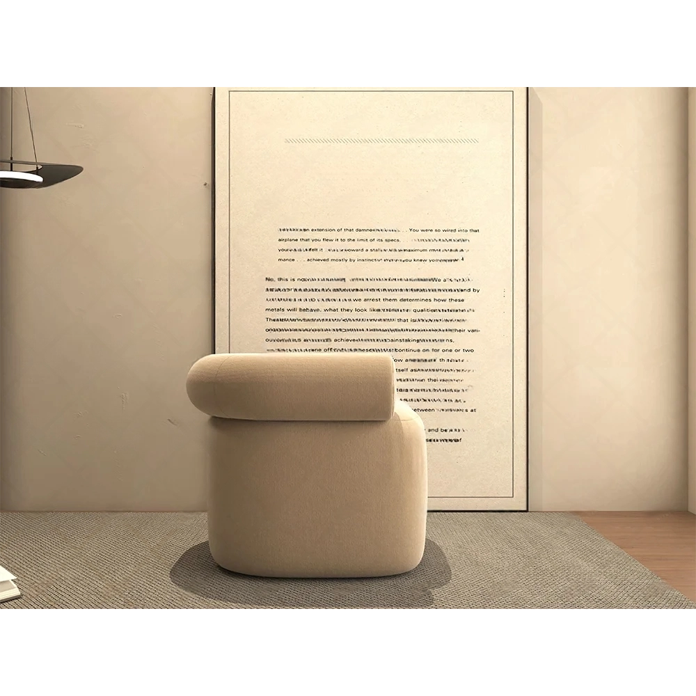 Elysian Comfort | Modern Upholstered Fabric Leisure Chair with Wooden Frame