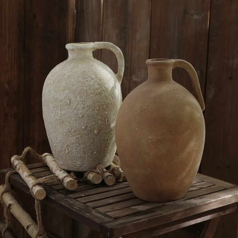 Timeless Elegance | French Country Pottery Flower Vase – Antique Hotel & Home Decor Accent