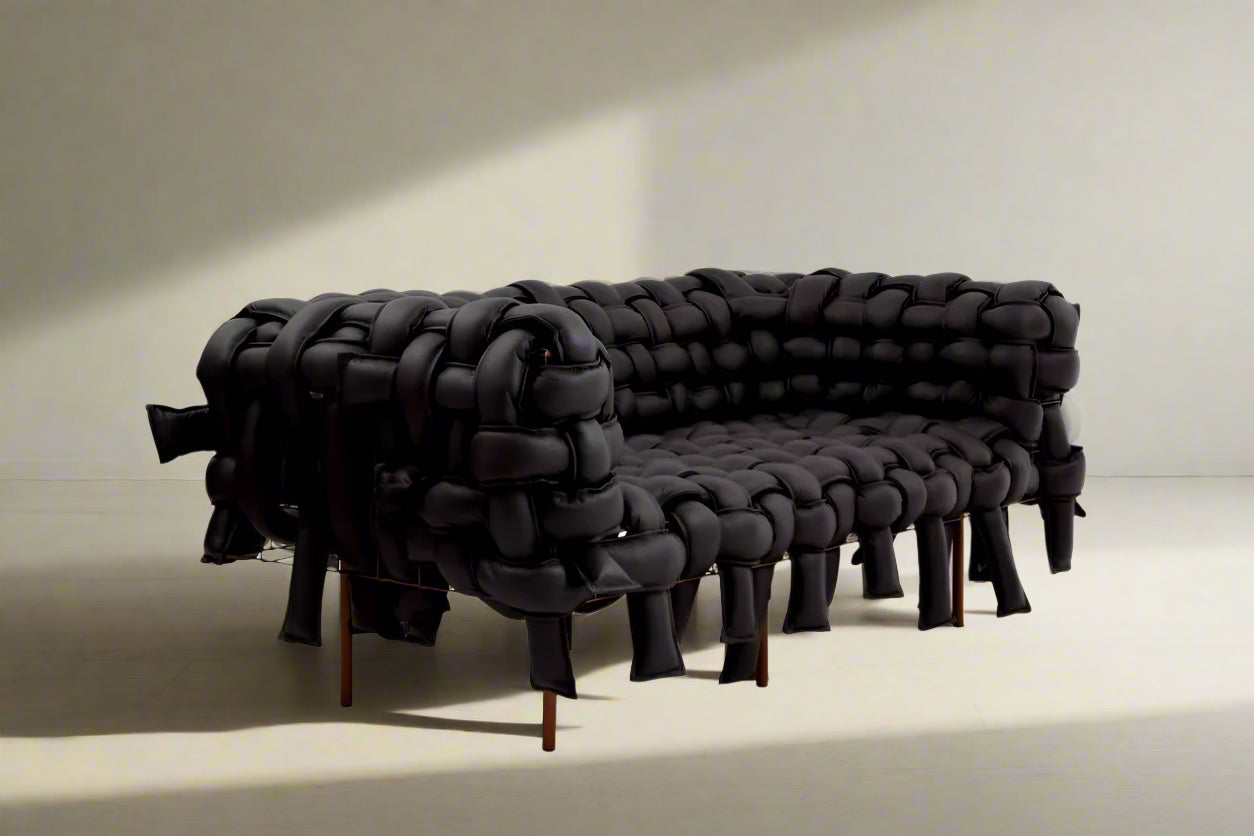 Contemporary High-End Fabric and Metal Sofa Chair for Comfortable Living Room Reception in Villas