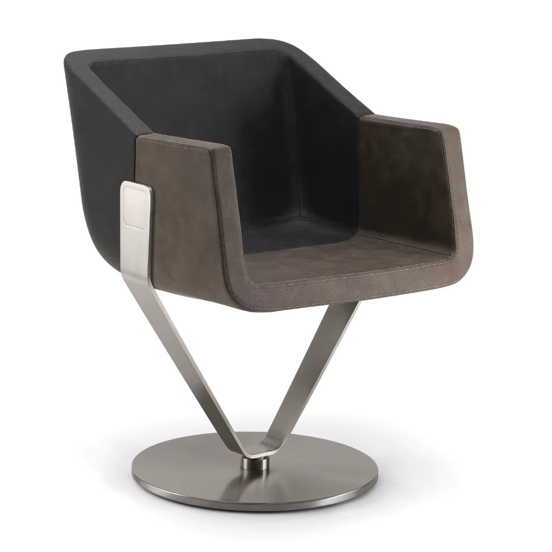 Modern Leisure Indoor Swivel Lounge Chair Leather Home Furniture for Dining Living Room Factory Wholesale Cheap Rest Chair
